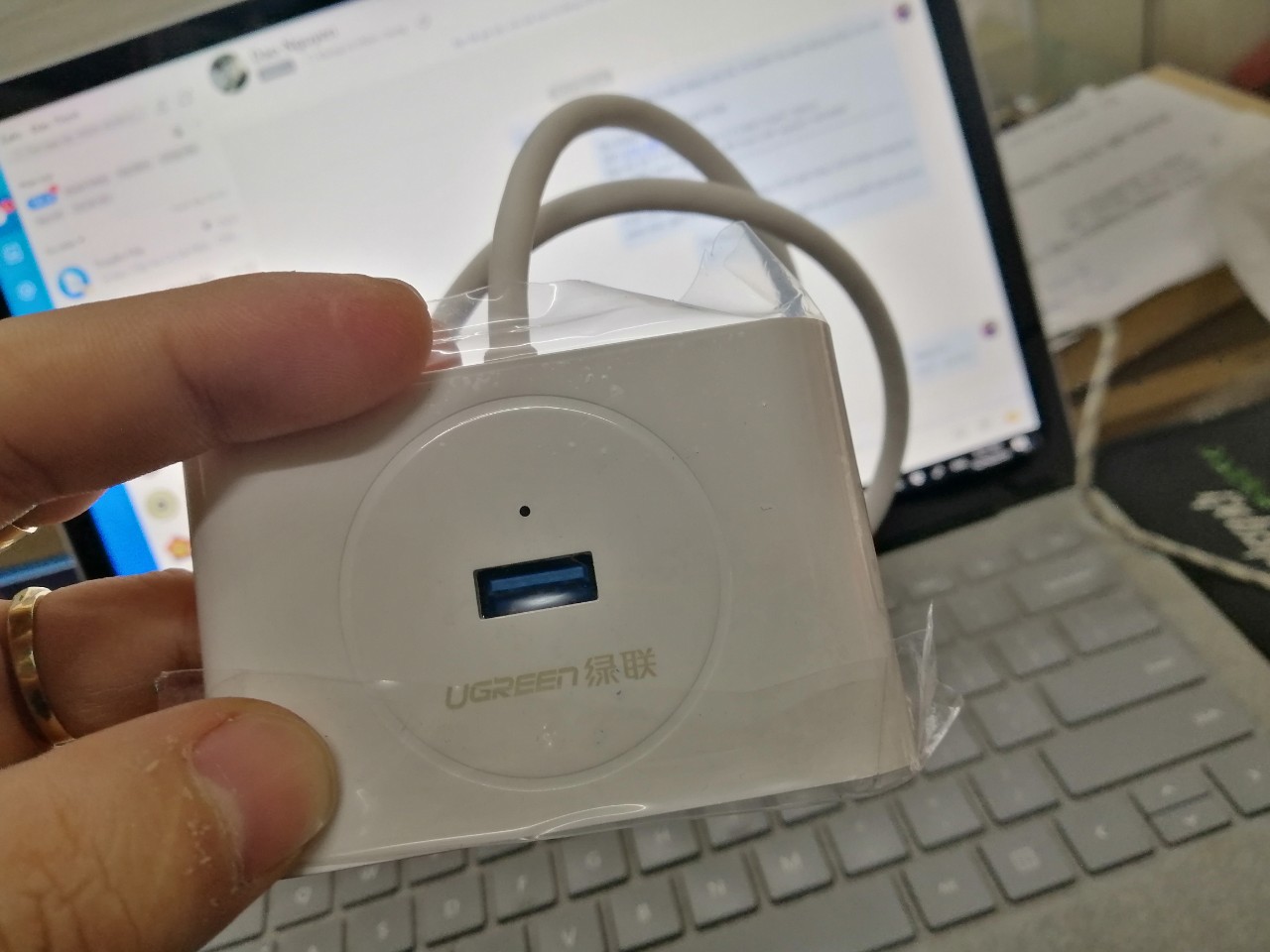 Cáp chuyển đổi Hub USB Ugreen 30202 4 Cổng USB 3.0 Chính Hãng - Ảnh 6